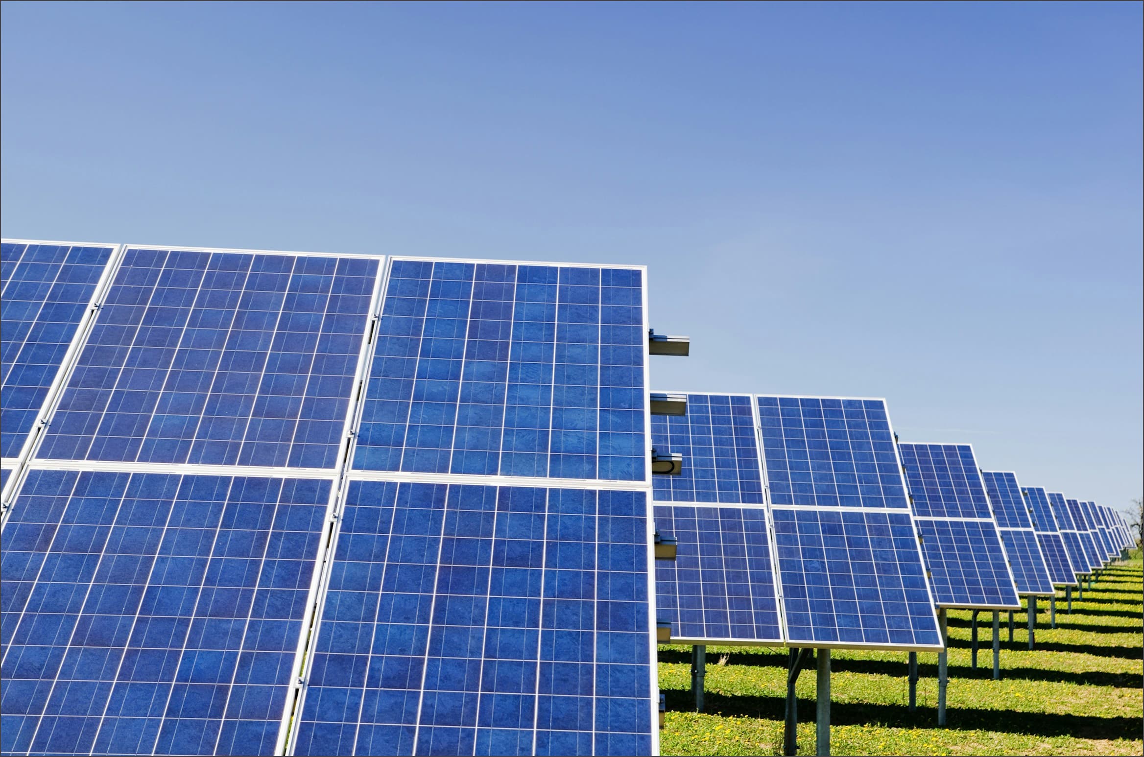 Image of solar panels in a field
